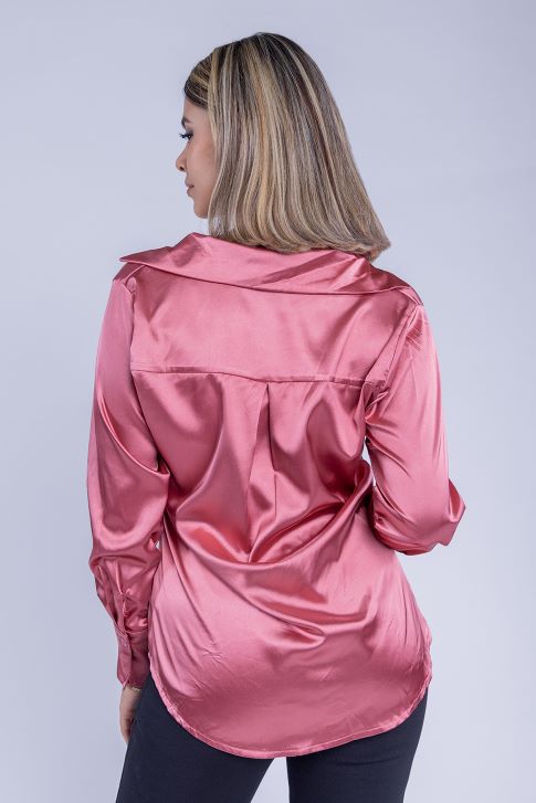 Blusa satinada rosa