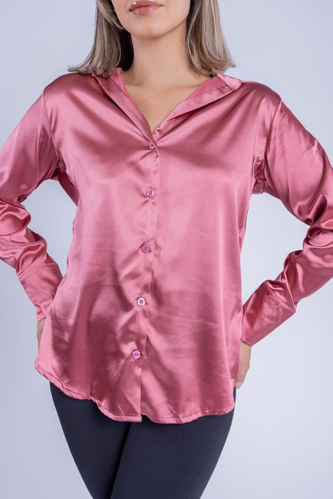 Blusa satinada rosa