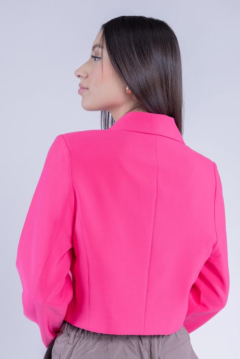 Saco crop fucsia