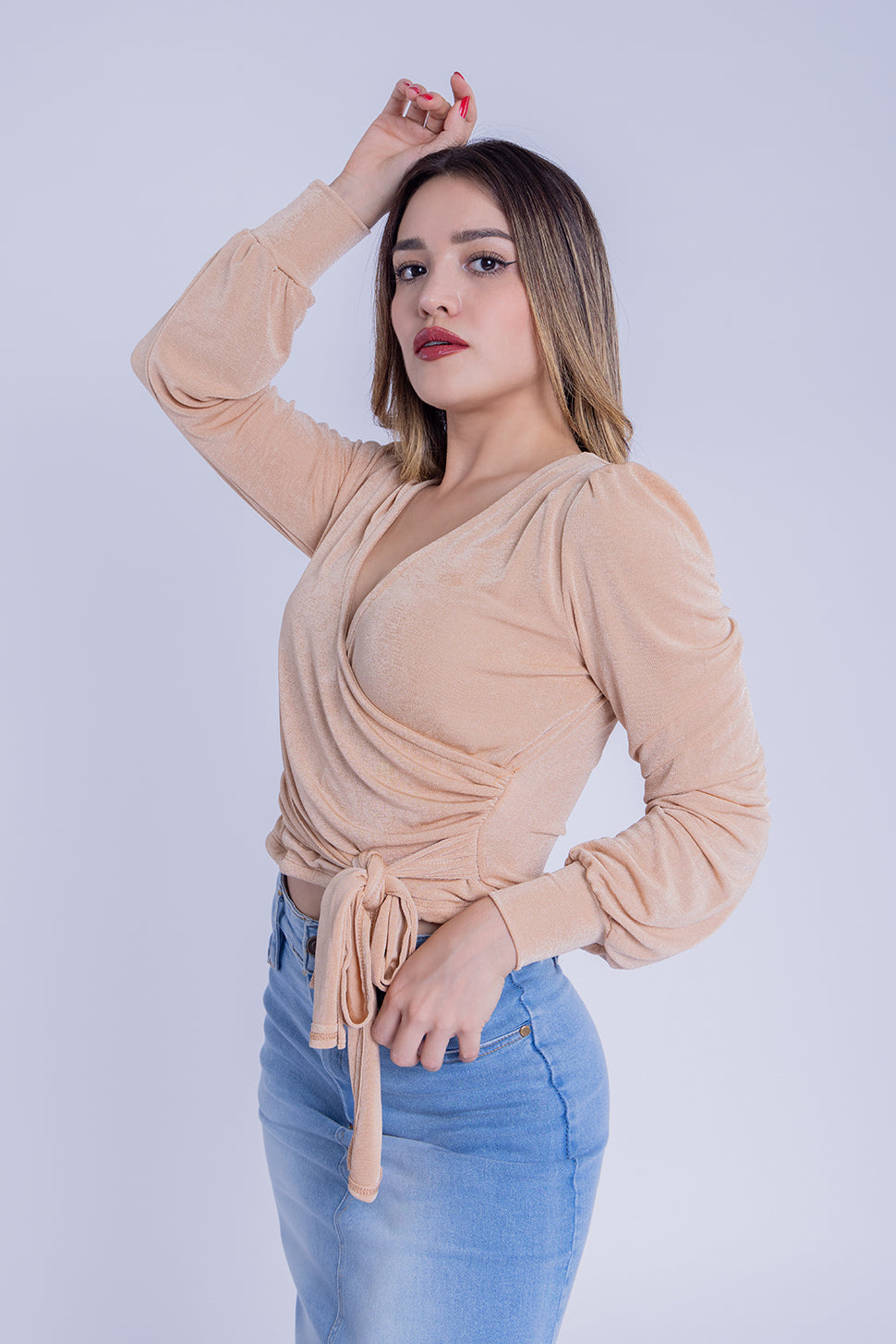 Crop top metalico