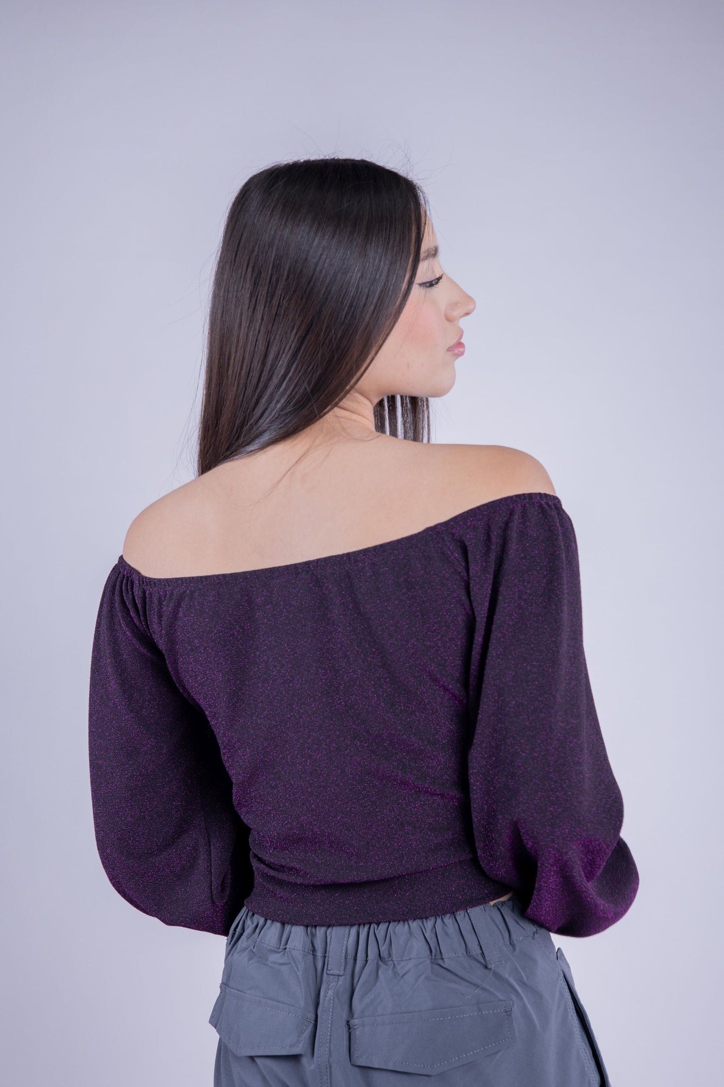 Crop top morado