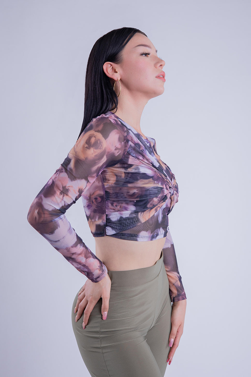 Crop top cruzado tie-dye