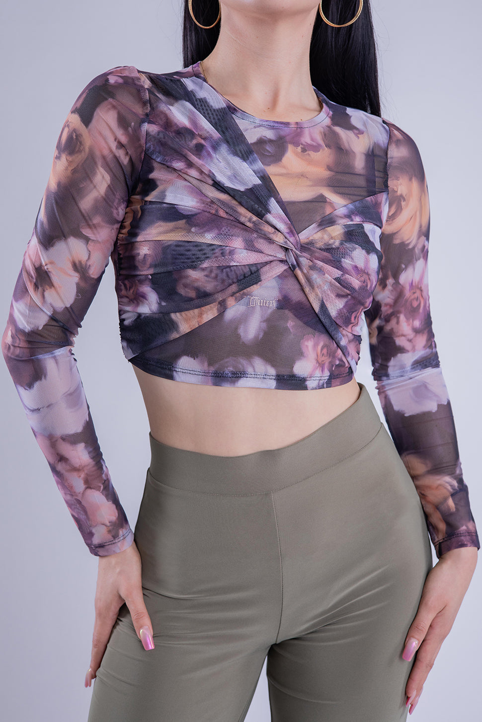 Crop top cruzado tie-dye