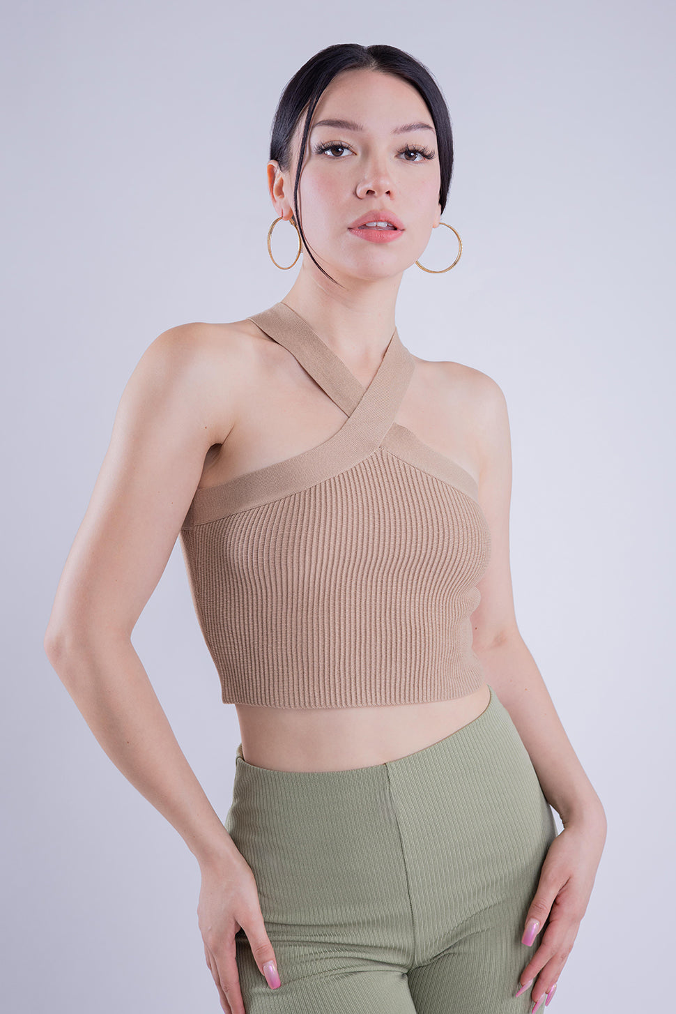 Crop top beige