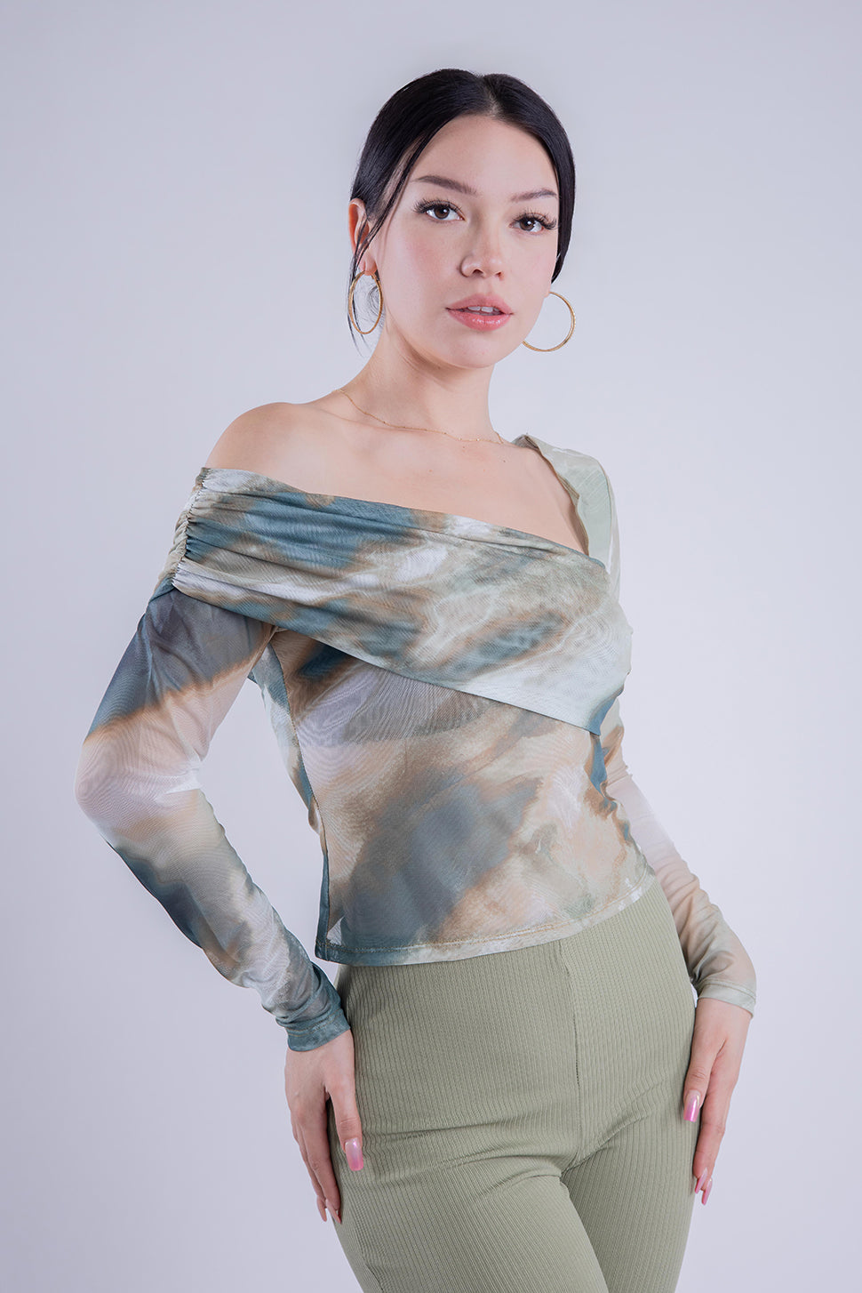 Blusa tie-dye verde