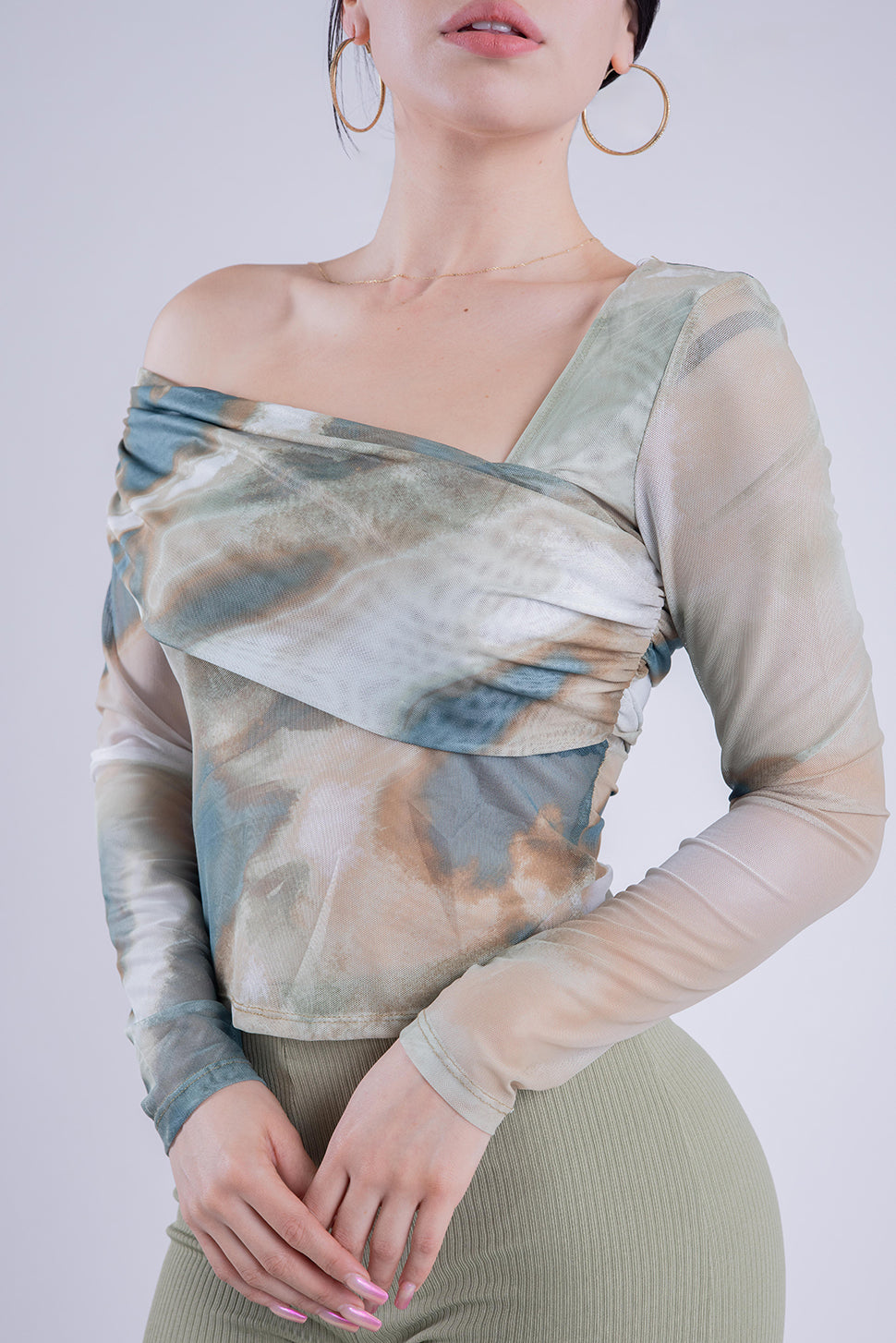 Blusa tie-dye verde