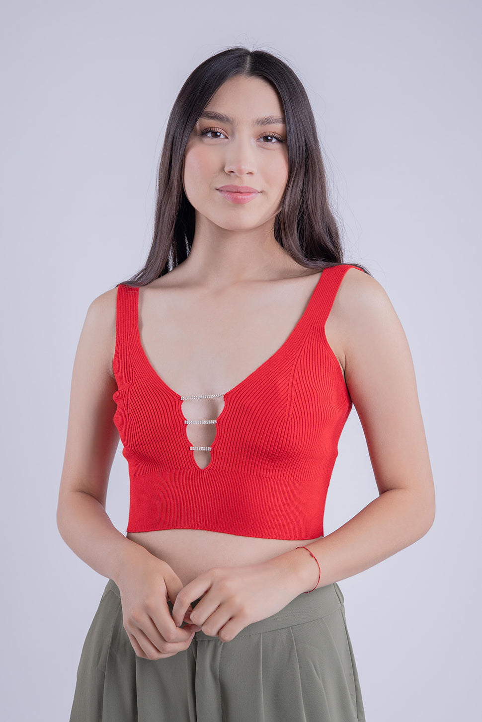 Crop top rojo