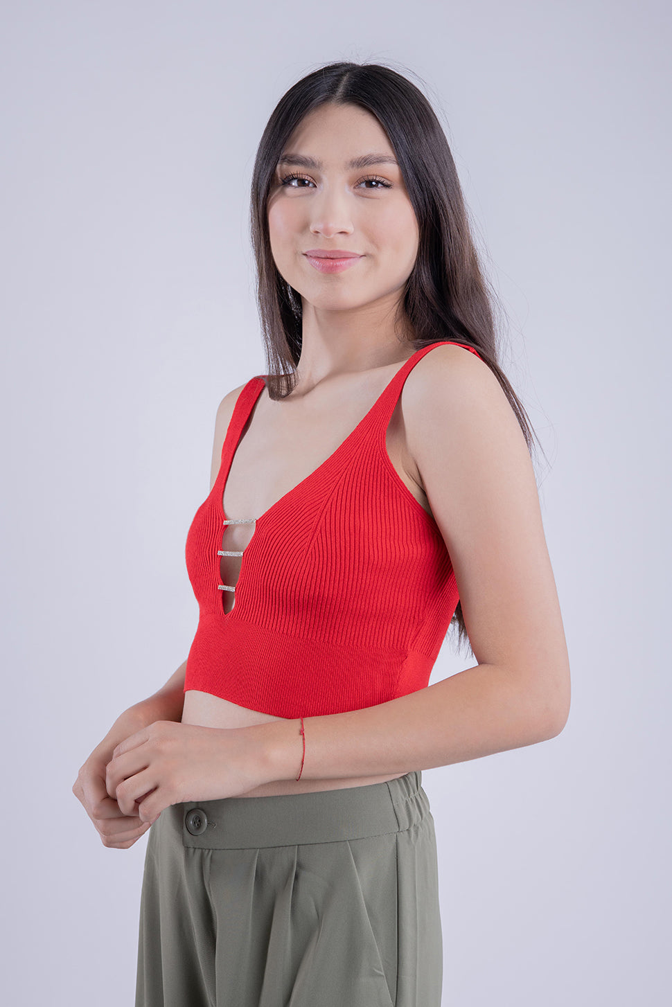 Crop top rojo