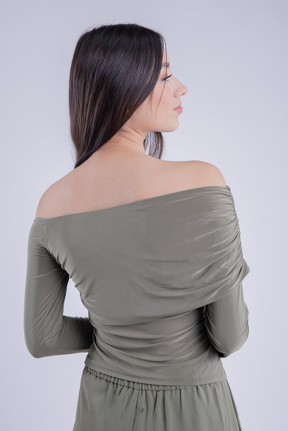 Blusa plisado lateral