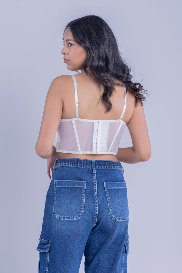 Bralette de gasa con pedrería