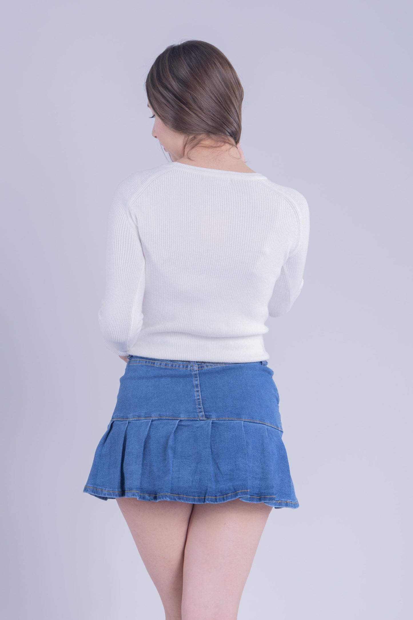 Blusa acanalada elástica