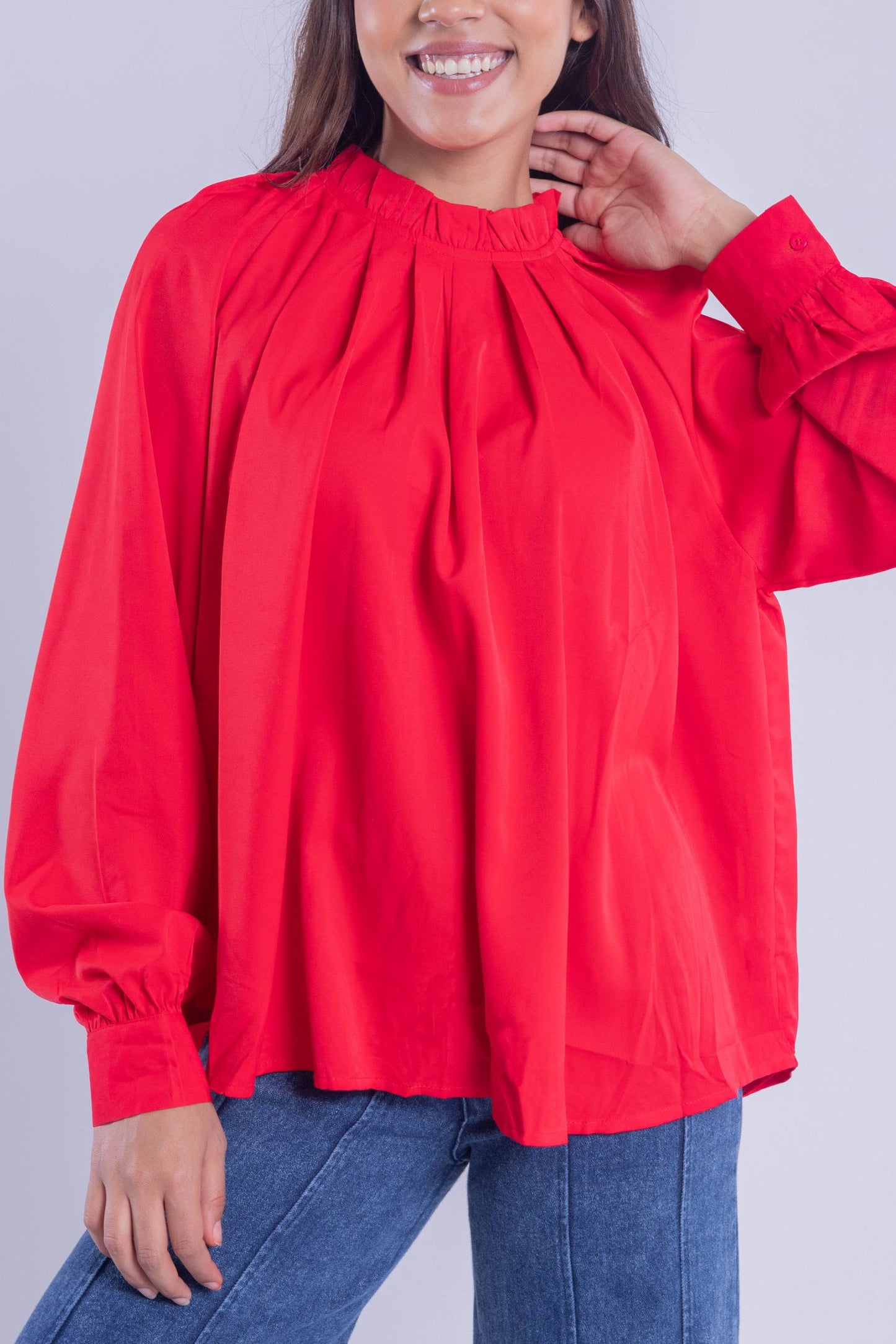 Blusa oversize de manga larga