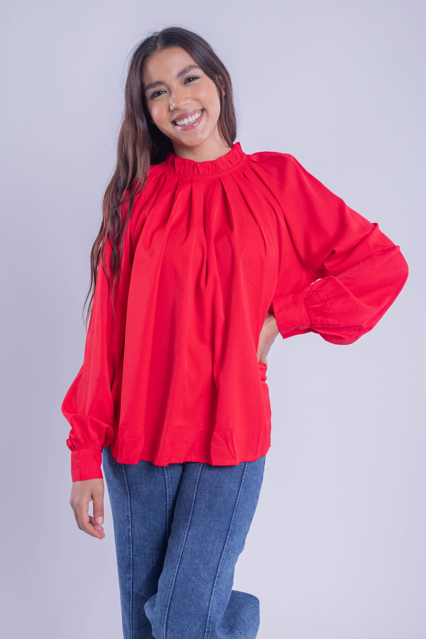 Blusa oversize de manga larga