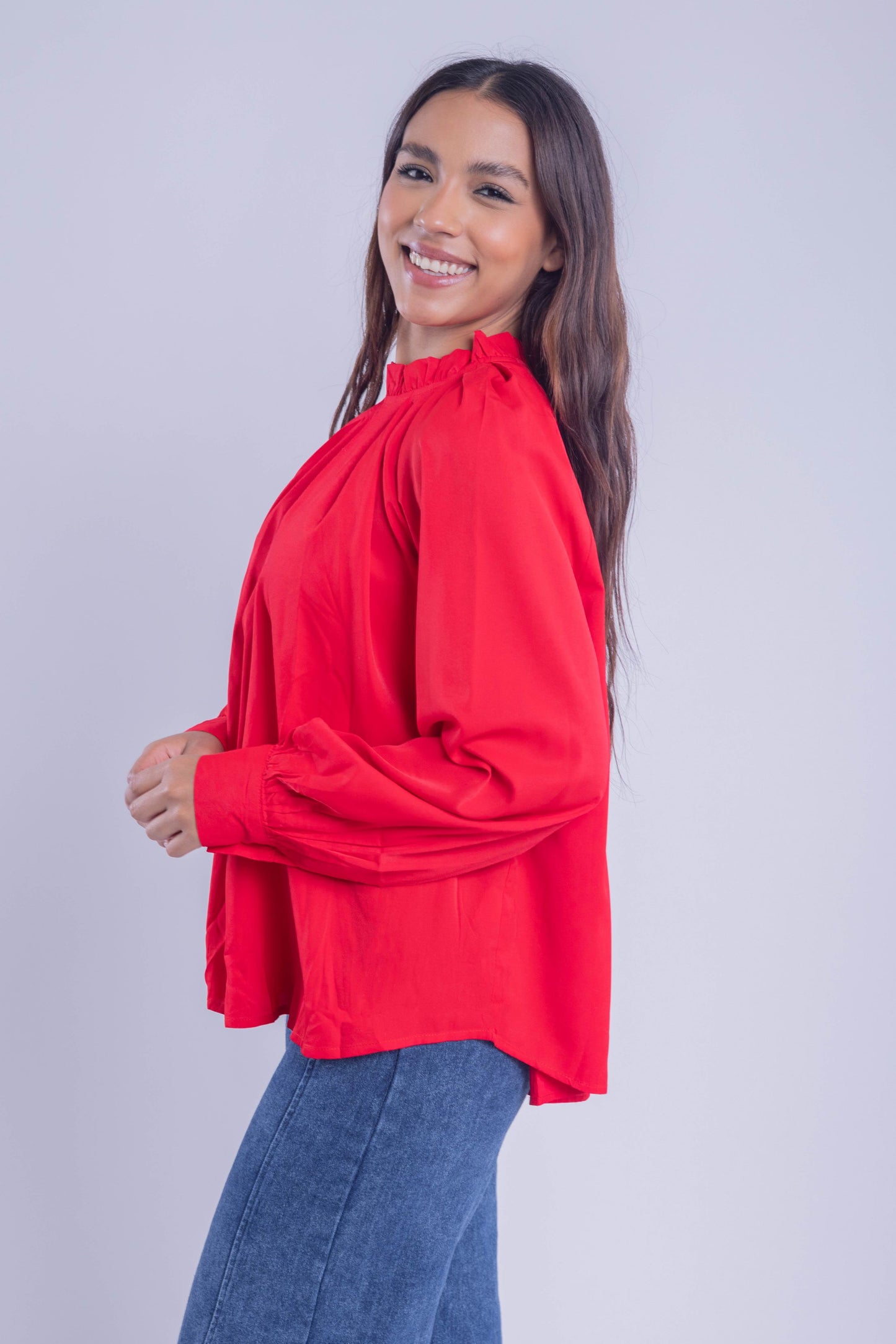 Blusa oversize de manga larga