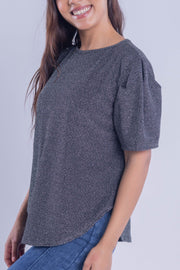 Blusa oversize metálica