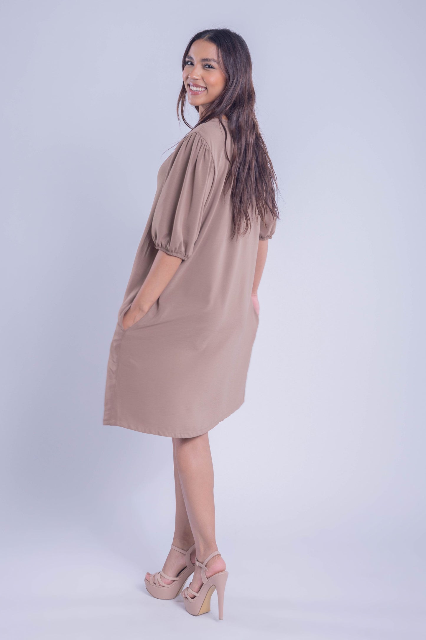 Vestido oversize con bolsillos