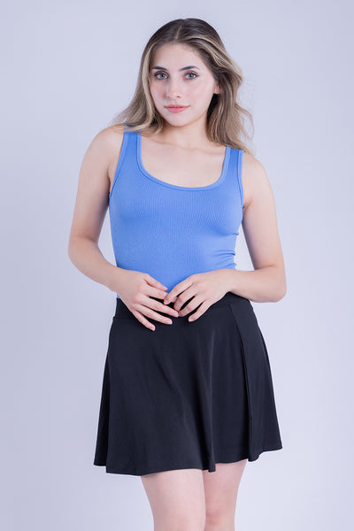 Pantiblusa acanalada azul