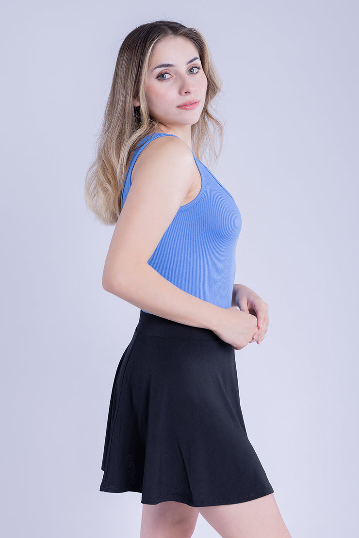 Pantiblusa acanalada azul