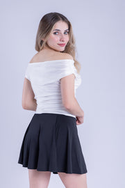 Blusa satinada blanca