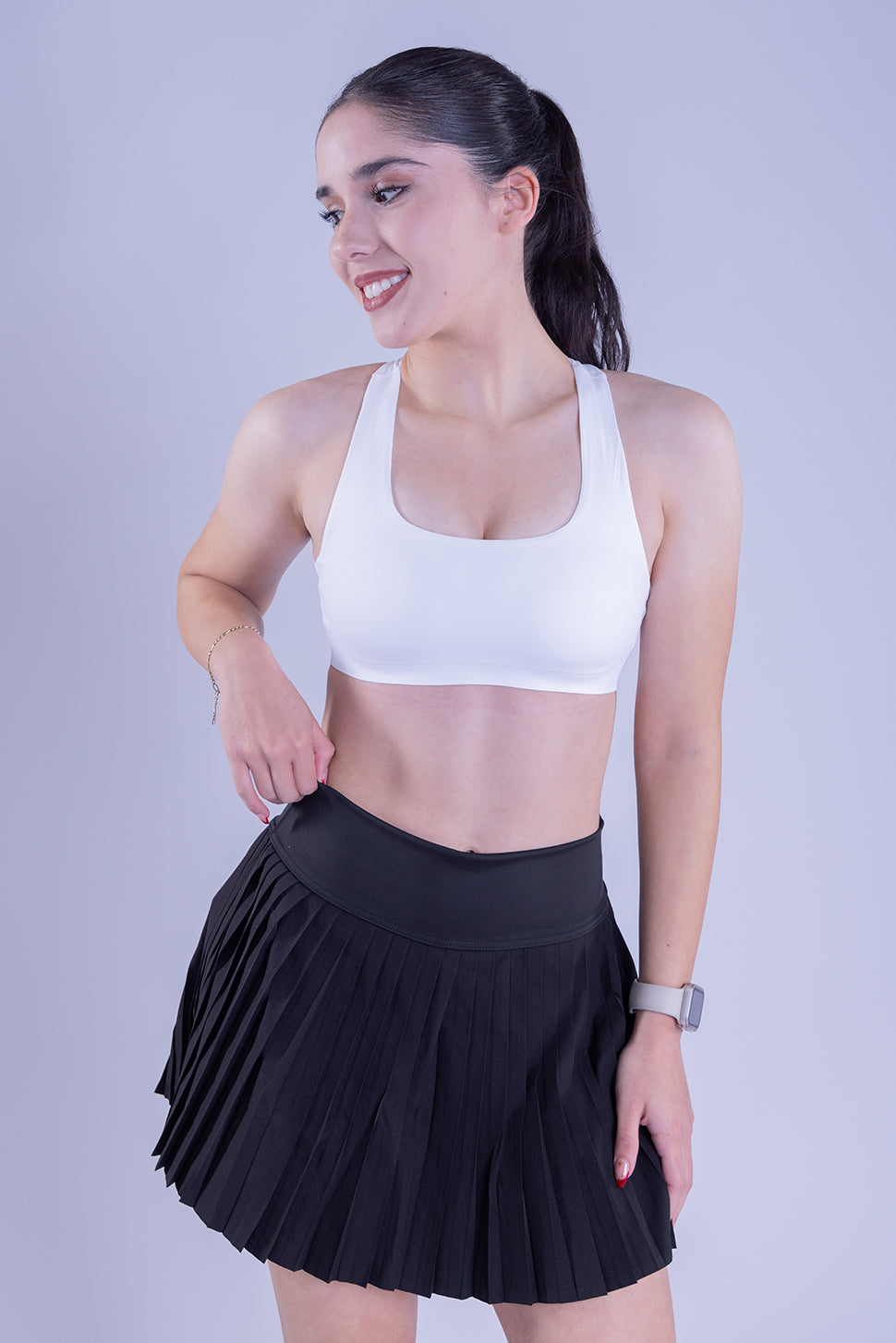 Crop top blanco deportivo