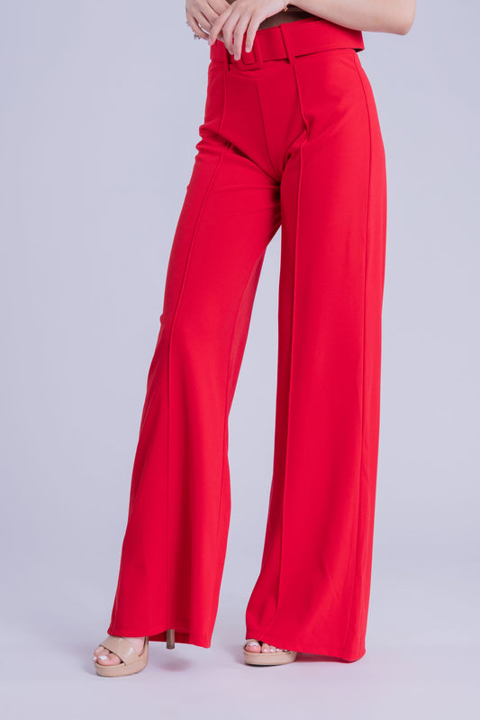 Pantalón de vestir rojo