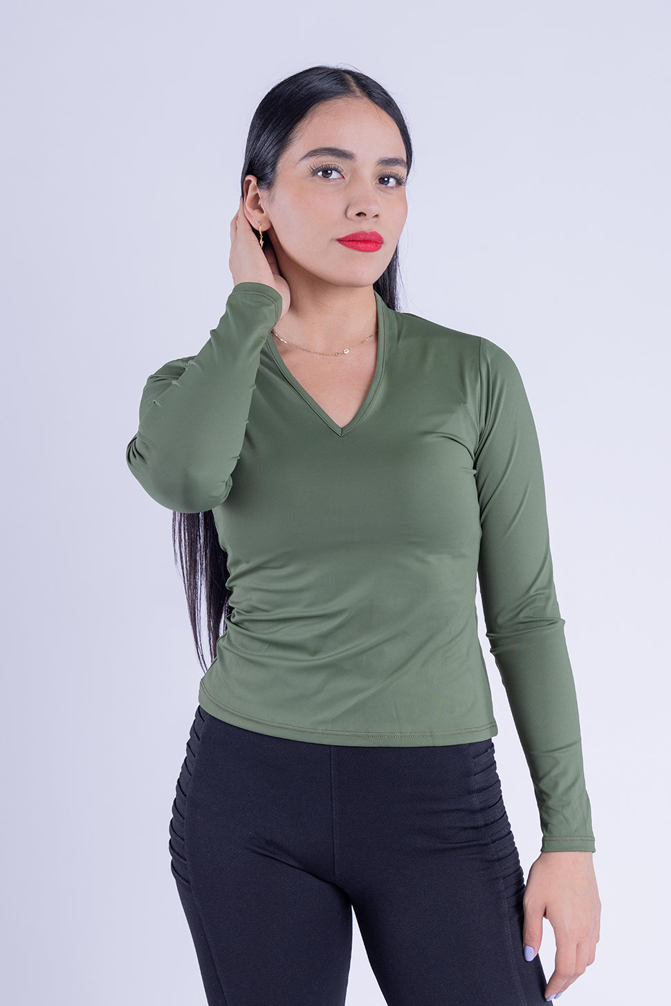 Blusa de cuello en V