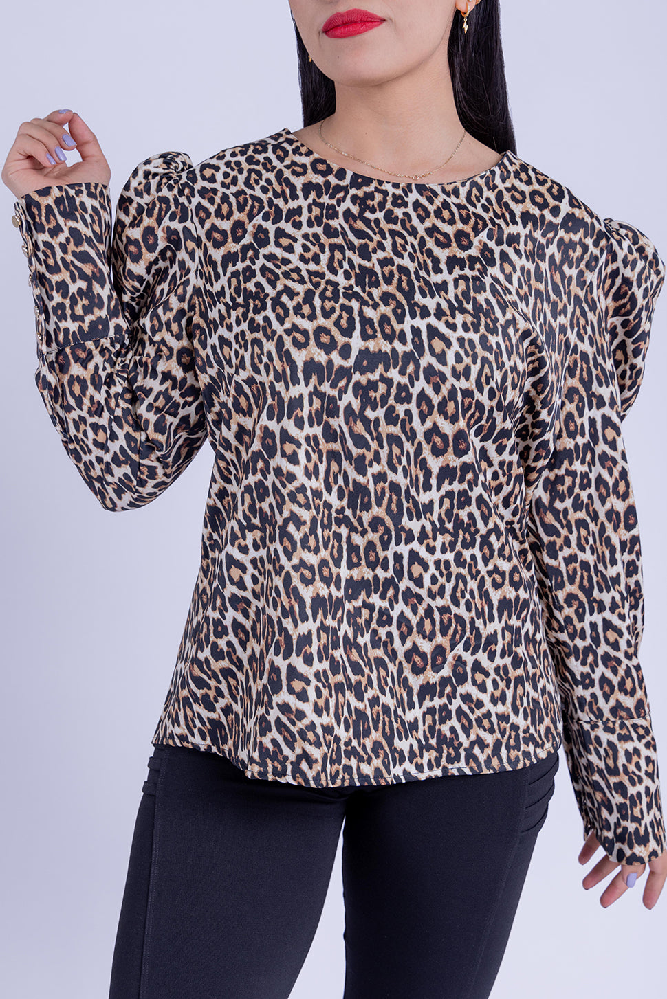 Blusa tipo animal print