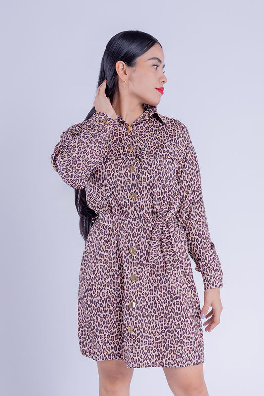 Vestido animal print