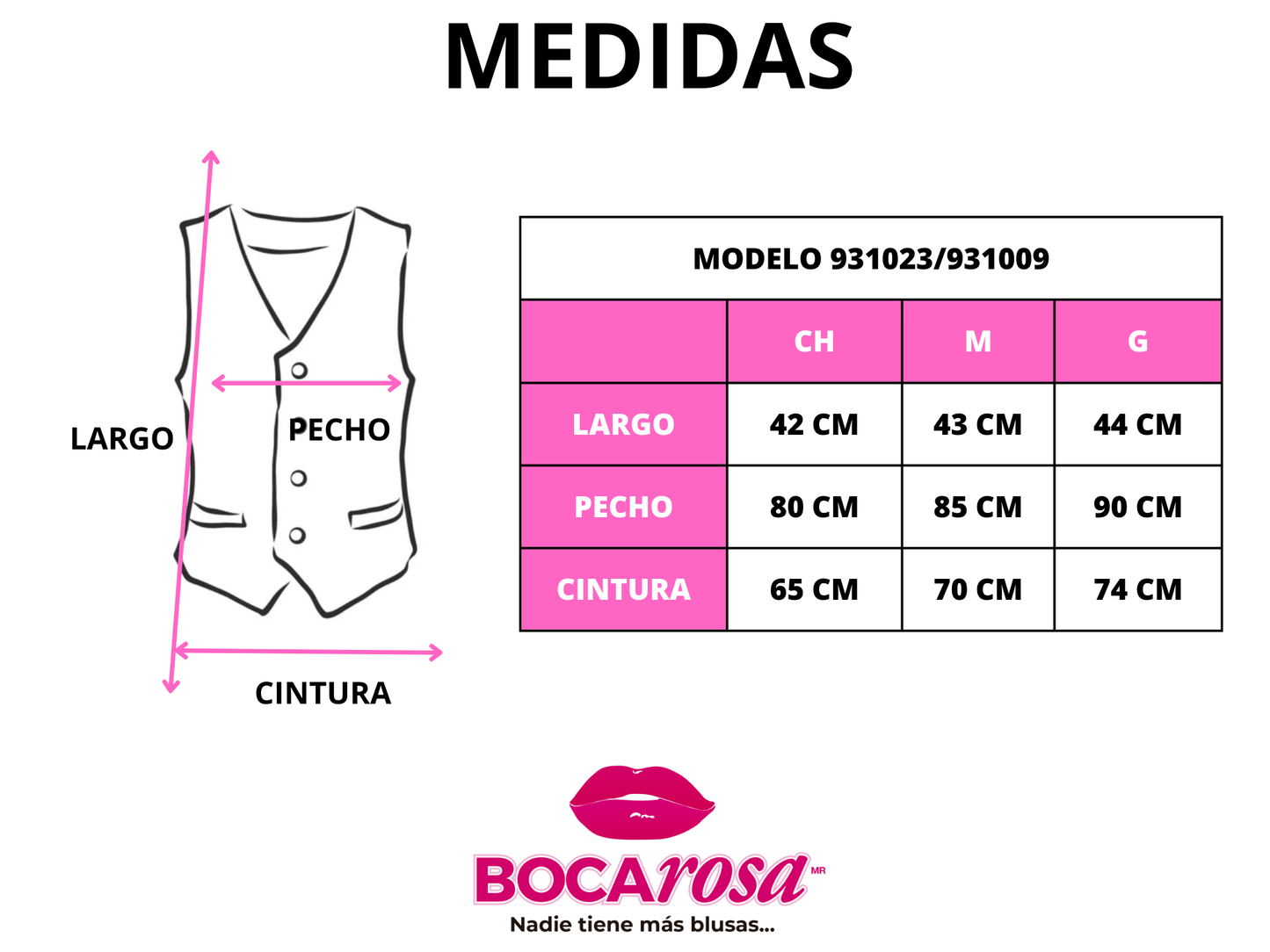 Chaleco abotonado con plisado lateral